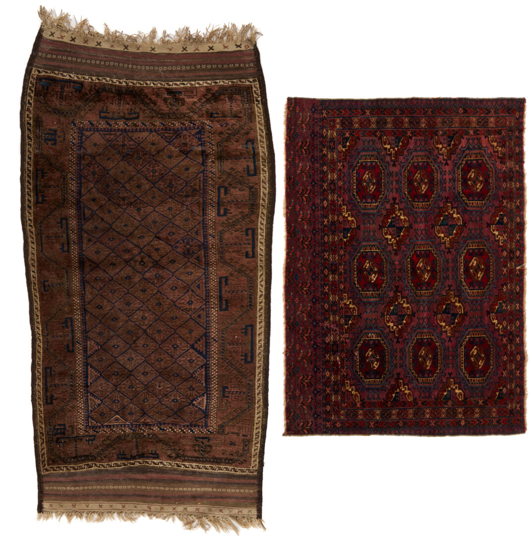 Lot 1082: 2 Antique Turkman Chuval Weavings, Tekke & Baluch