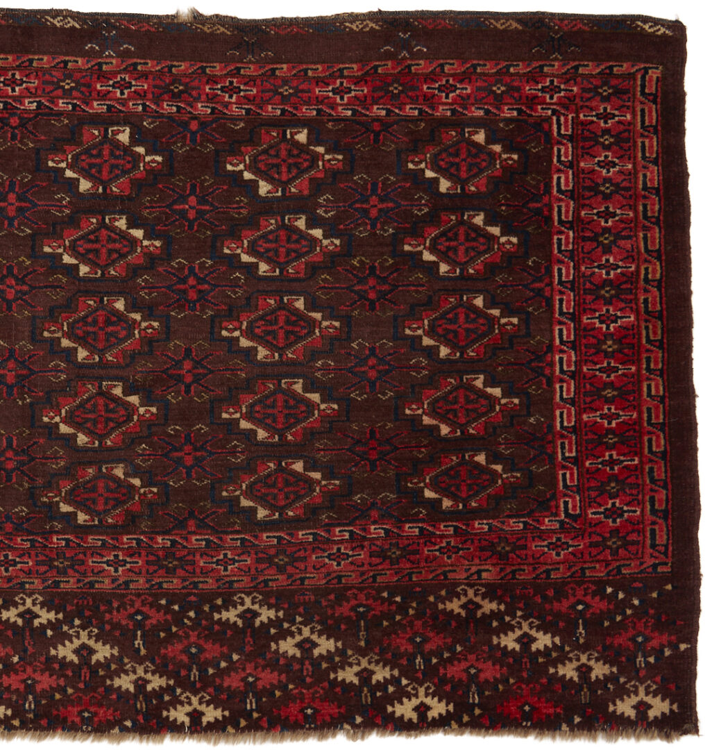 Lot 1083: 3 Antique Turkman Tribal Chuvals, Incl. Tekke & Yomud