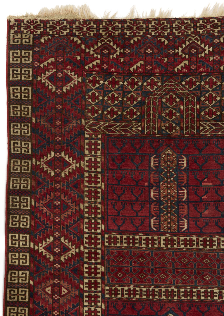 Lot 1084: Antique Turkmen Tekke Ensi Rug, Bird-Head Design