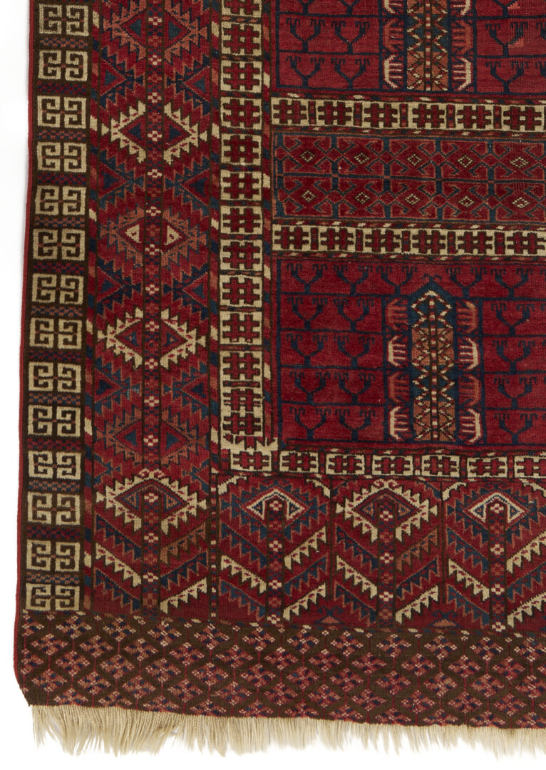 Lot 1084: Antique Turkmen Tekke Ensi Rug, Bird-Head Design