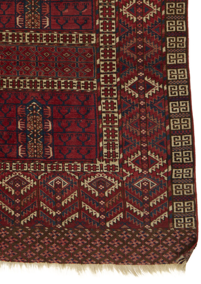 Lot 1084: Antique Turkmen Tekke Ensi Rug, Bird-Head Design