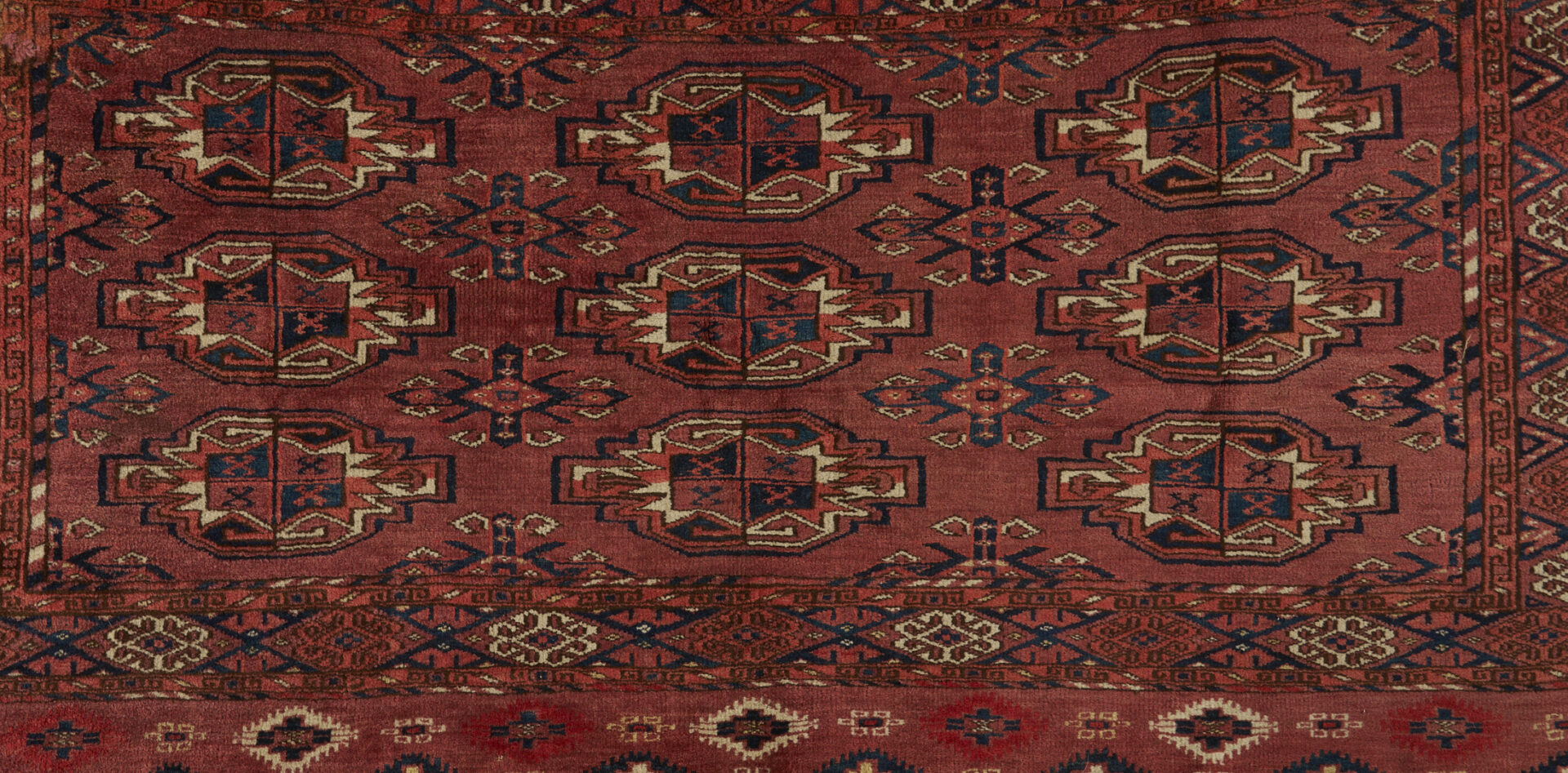 Lot 1087: 2 Antique Turkmen Tribal Chuval Weavings, Yomud & Tekke