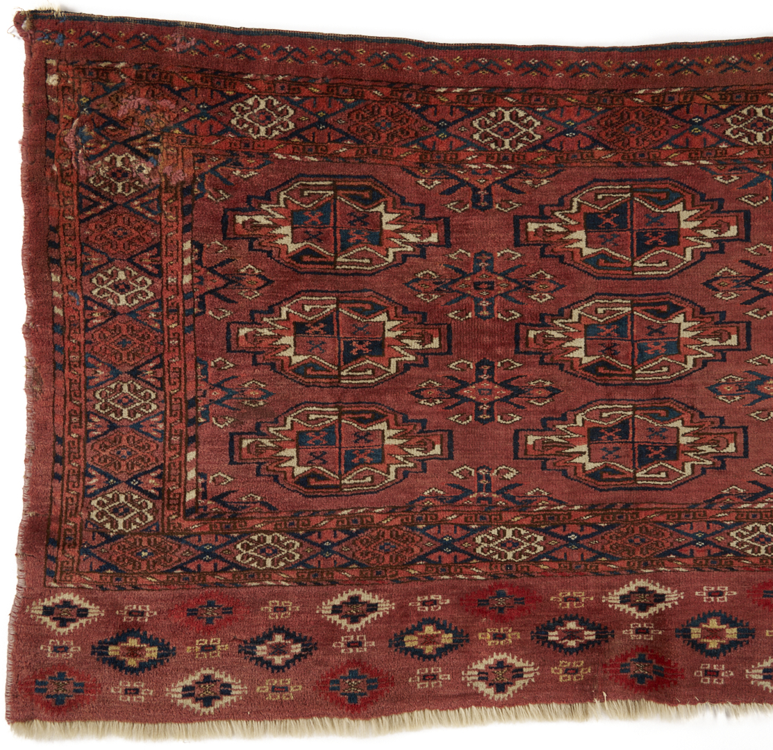 Lot 1087: 2 Antique Turkmen Tribal Chuval Weavings, Yomud & Tekke