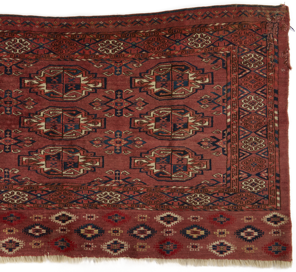 Lot 1087: 2 Antique Turkmen Tribal Chuval Weavings, Yomud & Tekke