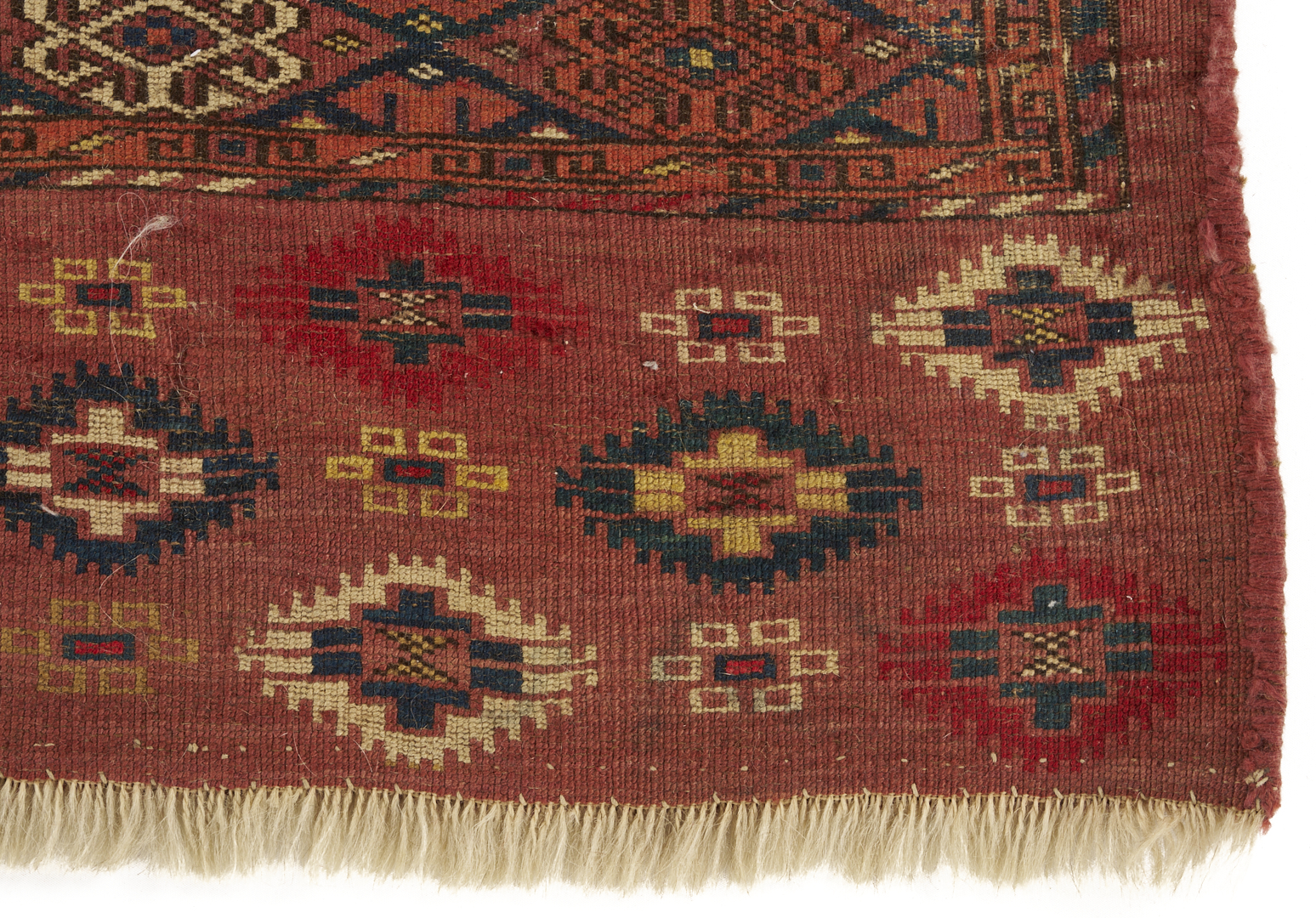 Lot 1087: 2 Antique Turkmen Tribal Chuval Weavings, Yomud & Tekke