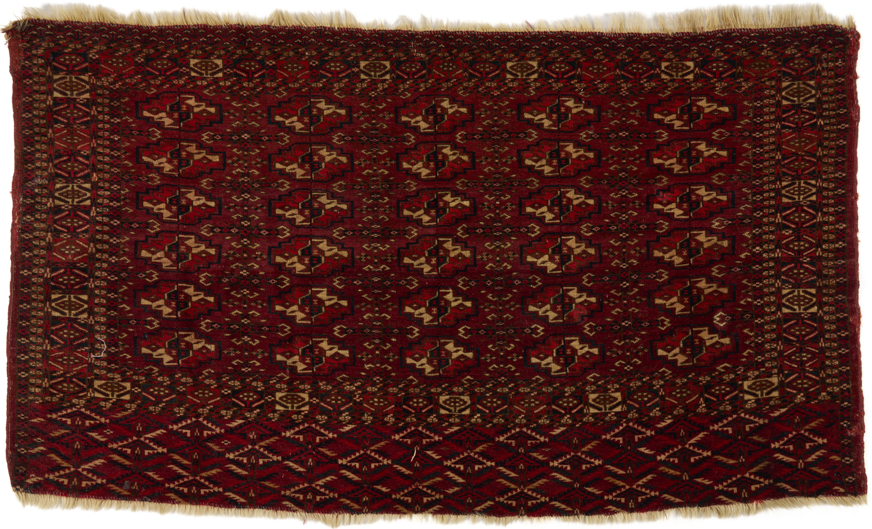 Lot 1087: 2 Antique Turkmen Tribal Chuval Weavings, Yomud & Tekke