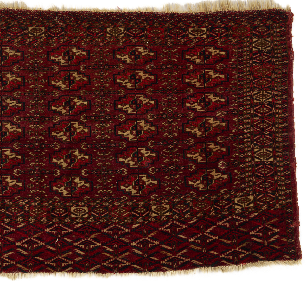 Lot 1087: 2 Antique Turkmen Tribal Chuval Weavings, Yomud & Tekke