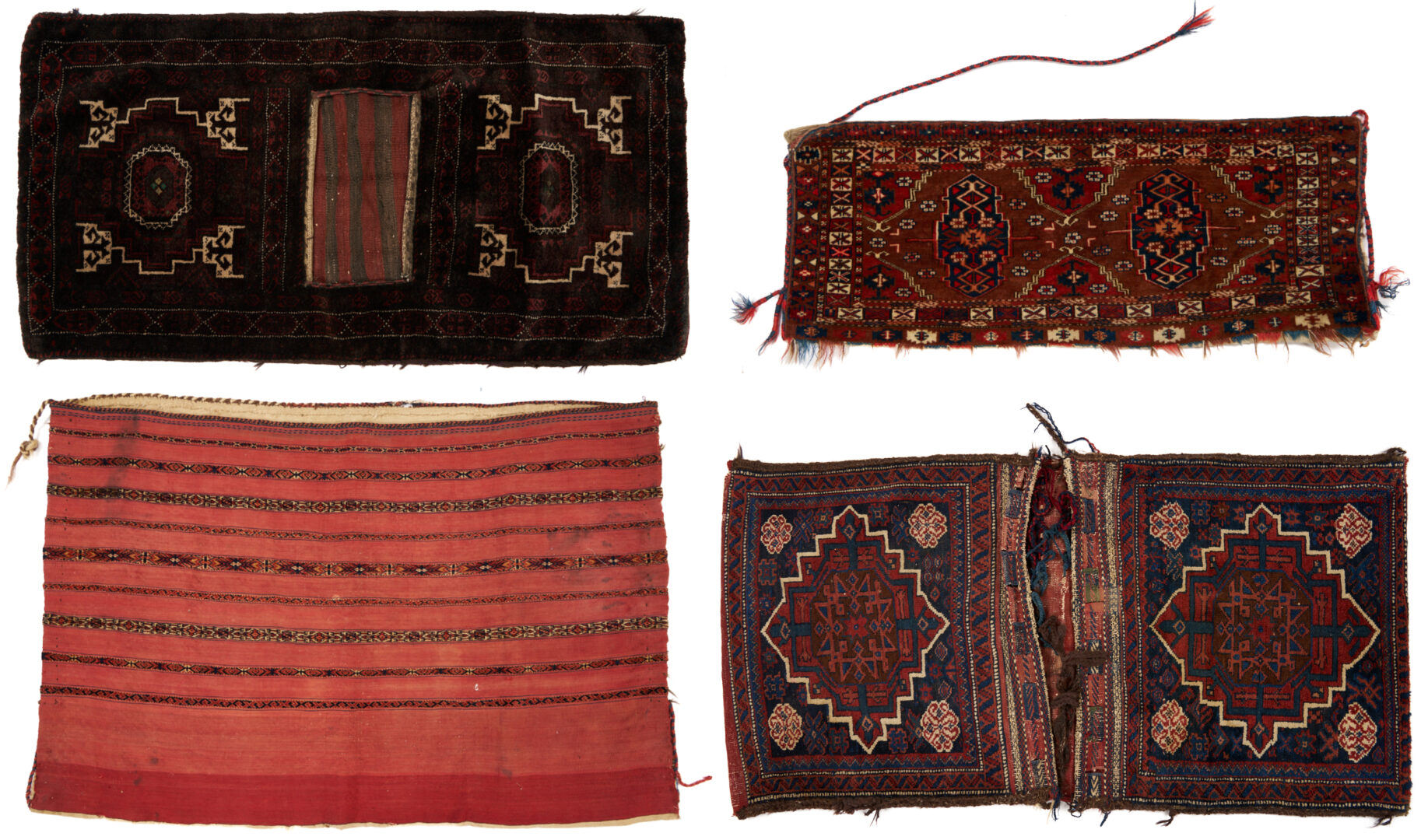 Lot 1088: 4 Turkman Tribal Bag Weavings