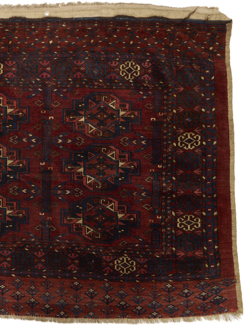Lot 1089: 3 Antique Turkmen Weavings, Yomud Torba, Arabatchi Chuval & Ersari Torba
