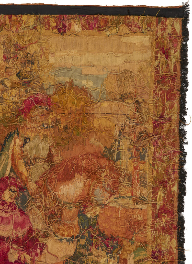 Lot 1090: French Medieval Style Equestrian Tapestry