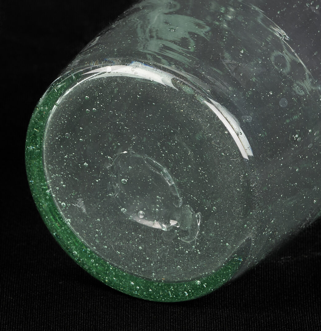Lot 1097: 11 Steigel Type Flip Glass Tumblers w/ Etched Ship Decoration