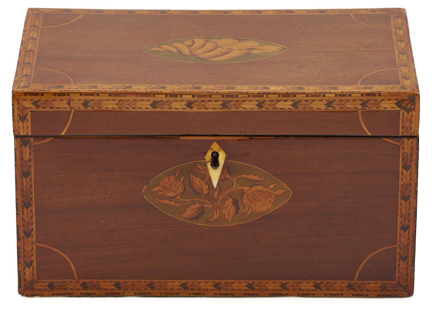 Lot 109: 2 Antique English Tea Caddies