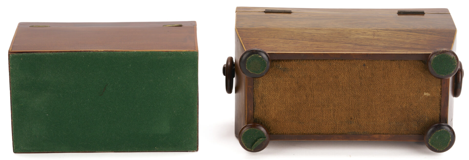 Lot 109: 2 Antique English Tea Caddies