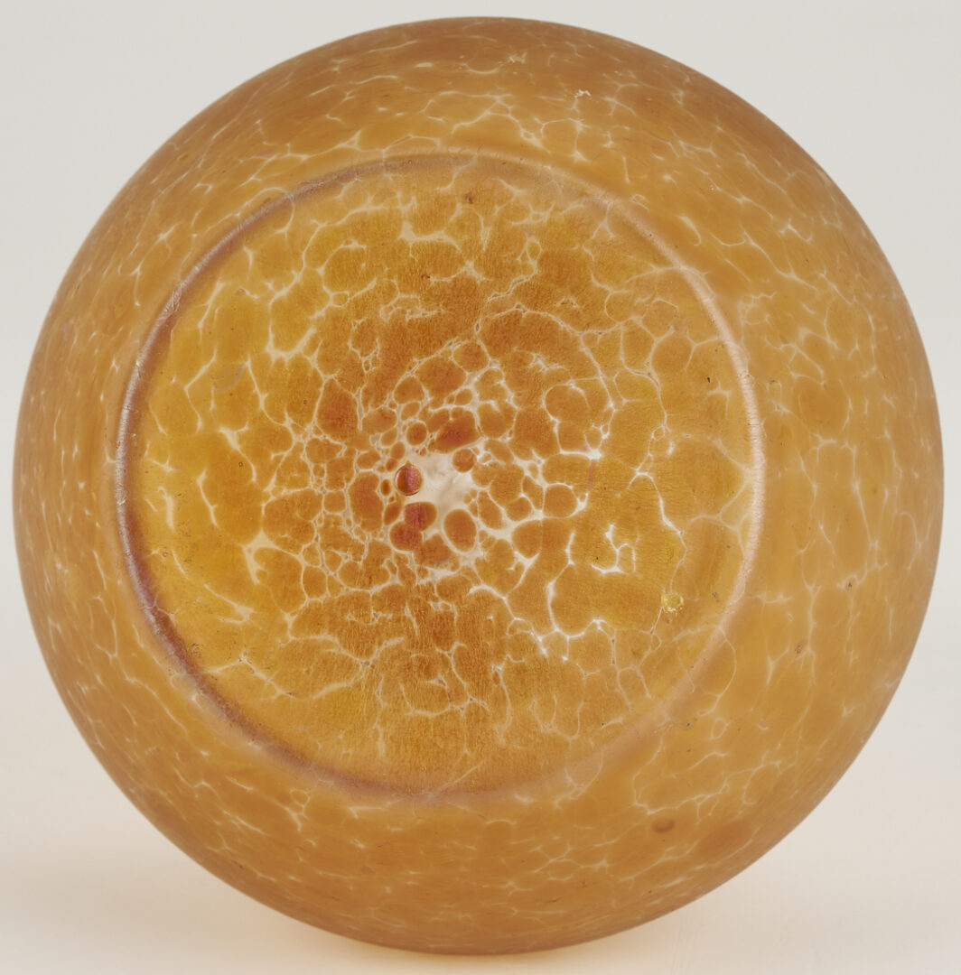 Lot 1102: 3 Czech Art Glass Vases, incl.  Kralik Peach Oil Spot