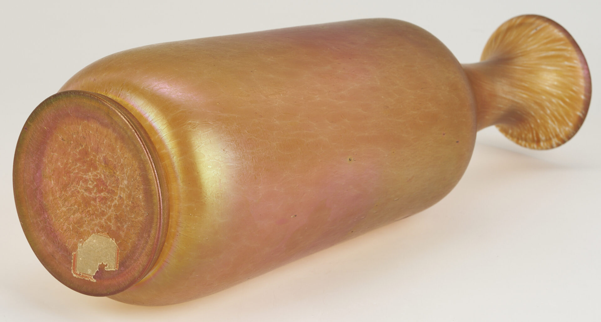Lot 1102: 3 Czech Art Glass Vases, incl.  Kralik Peach Oil Spot