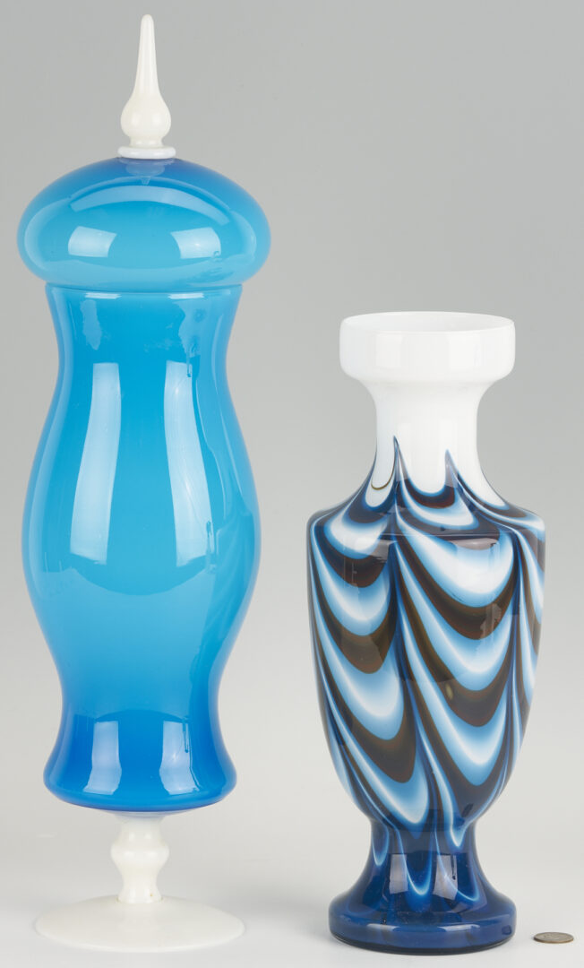 Lot 1108: Murano Art Glass Apothecary Jar and Vase