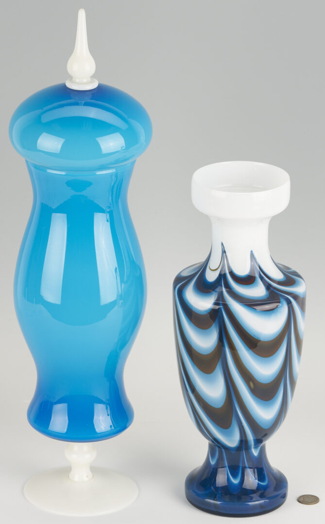 Lot 1108: Murano Art Glass Apothecary Jar and Vase