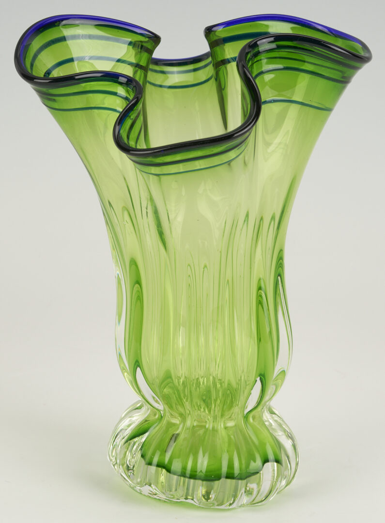 Lot 1109: 2 Murano Mid Century Art Glass Vases