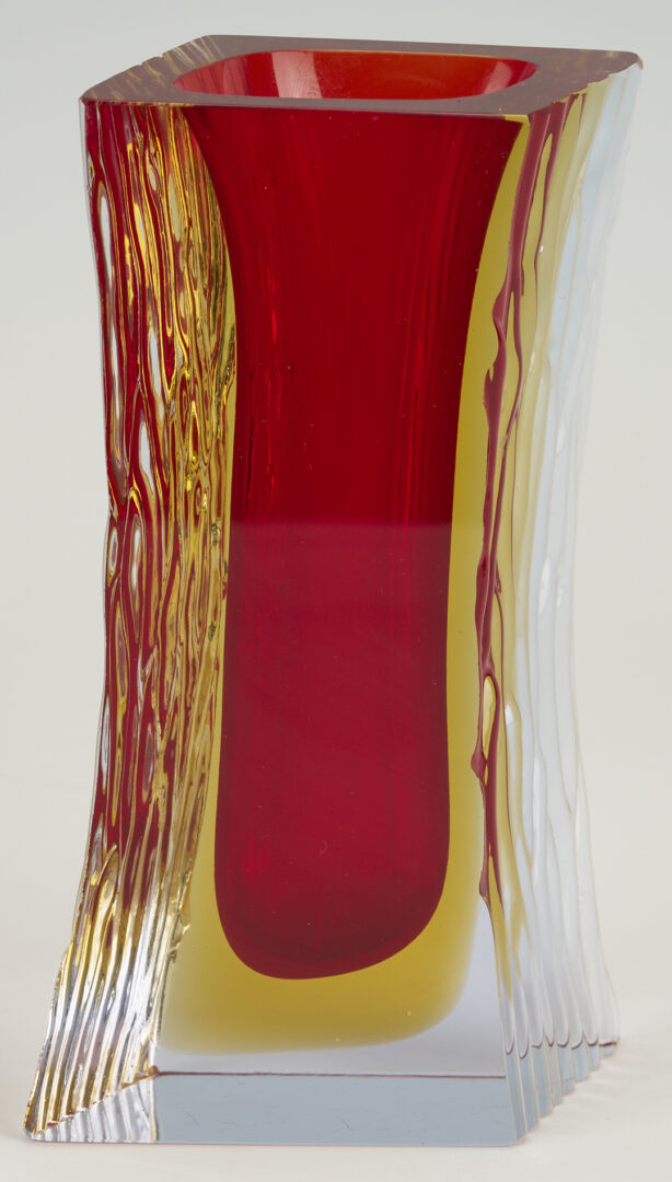 Lot 1109: 2 Murano Mid Century Art Glass Vases