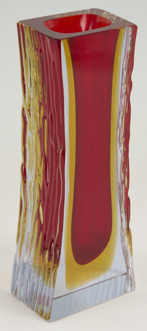 Lot 1109: 2 Murano Mid Century Art Glass Vases