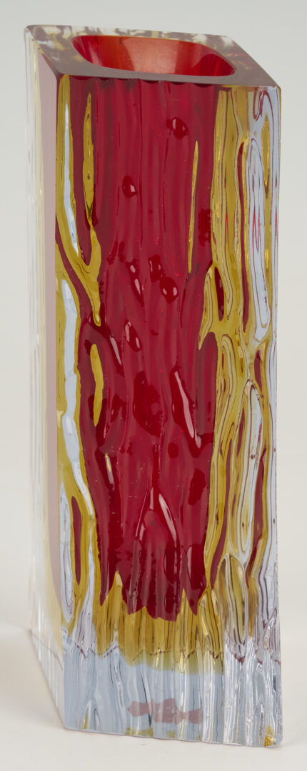 Lot 1109: 2 Murano Mid Century Art Glass Vases