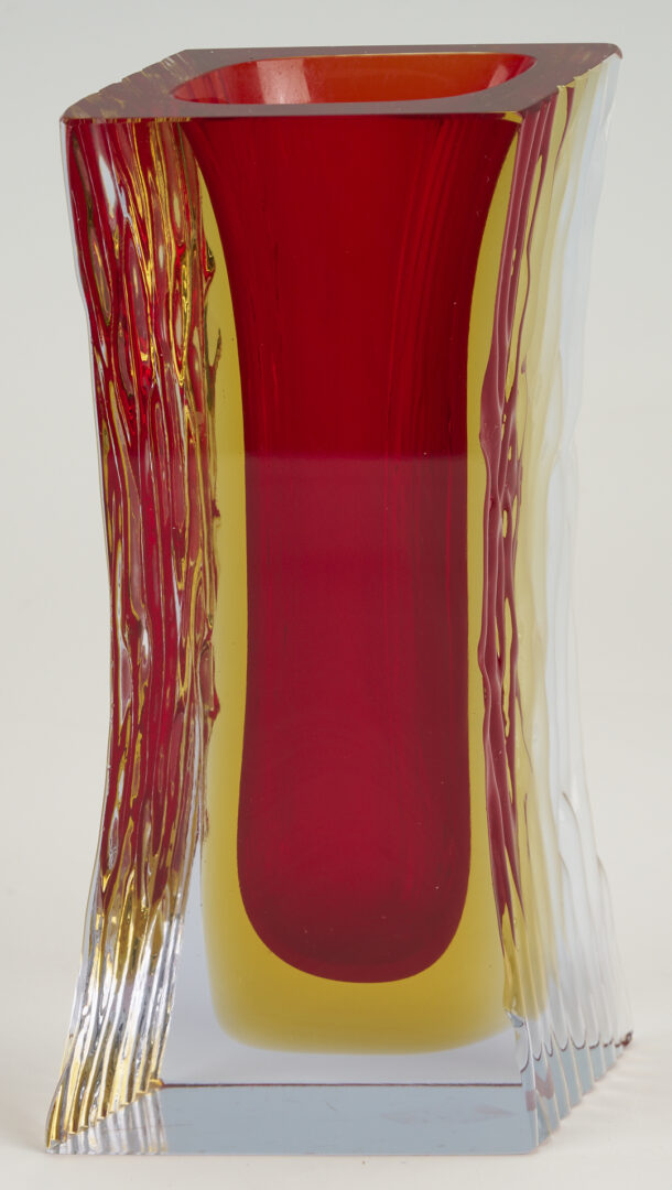 Lot 1109: 2 Murano Mid Century Art Glass Vases