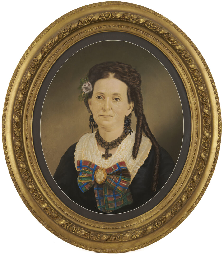 Lot 1116: 2 Georgia Pastel Portraits, Johnson Family