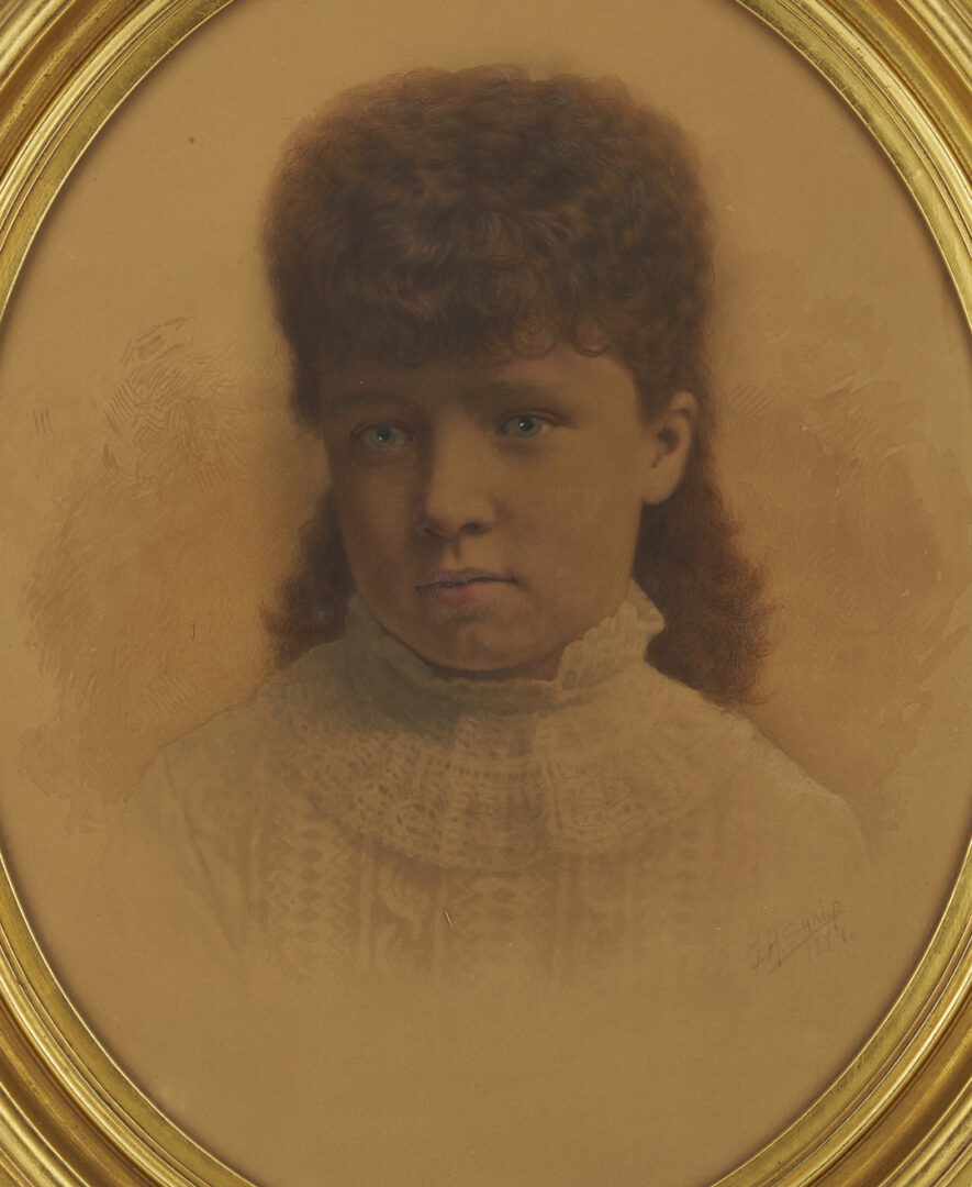 Lot 1118: Joseph Henry Sharp Watercolor Portrait of a Child, 1884
