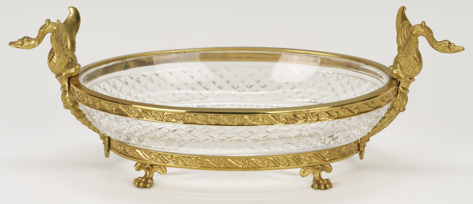 Lot 111: Neoclassical Gilt Bronze Centerpiece Bowl & Candlesticks