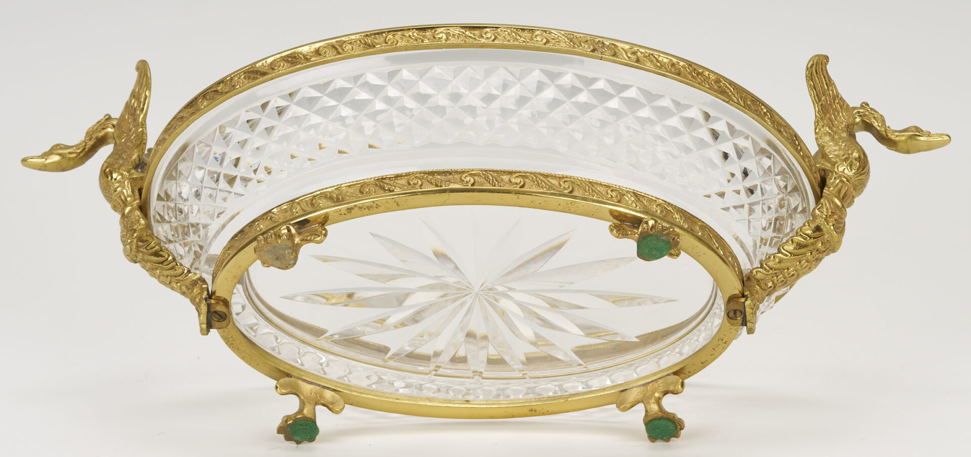 Lot 111: Neoclassical Gilt Bronze Centerpiece Bowl & Candlesticks