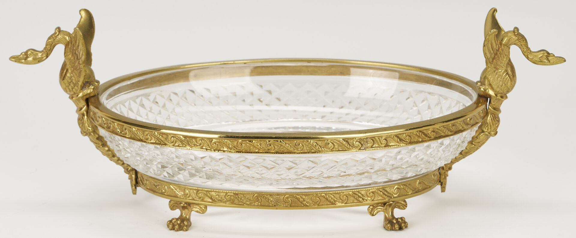 Lot 111: Neoclassical Gilt Bronze Centerpiece Bowl & Candlesticks