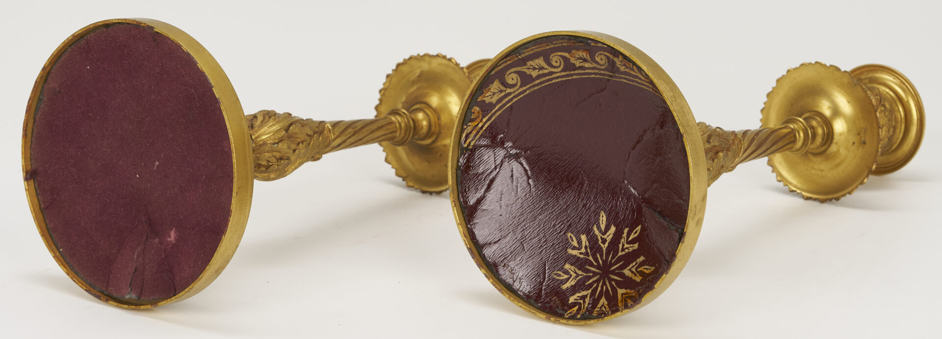 Lot 111: Neoclassical Gilt Bronze Centerpiece Bowl & Candlesticks