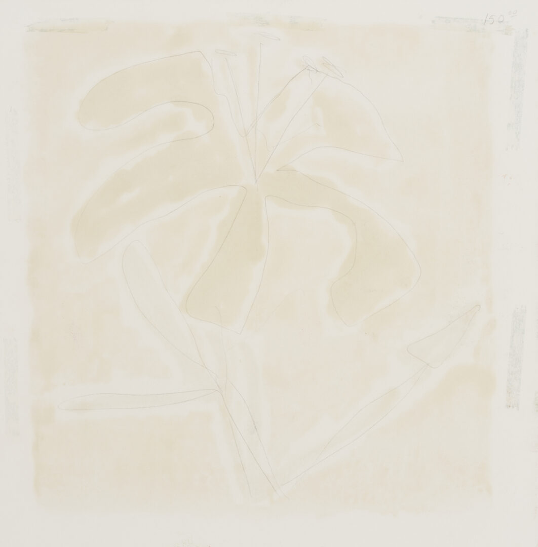 Lot 1120: Three Harold Kraus Floral Monotypes