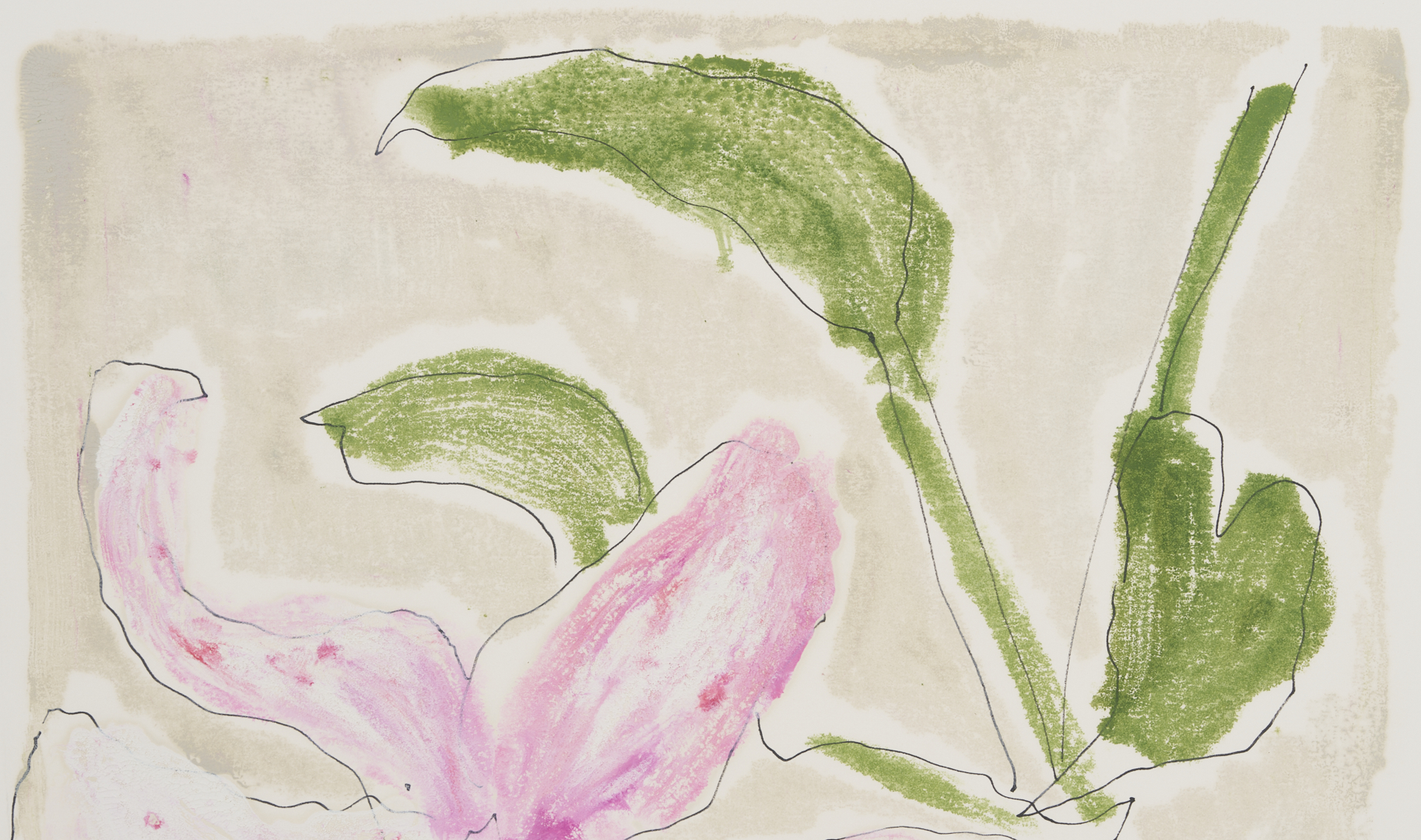 Lot 1120: Three Harold Kraus Floral Monotypes