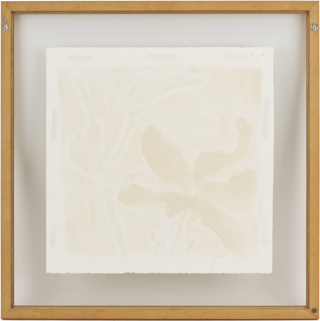 Lot 1120: Three Harold Kraus Floral Monotypes