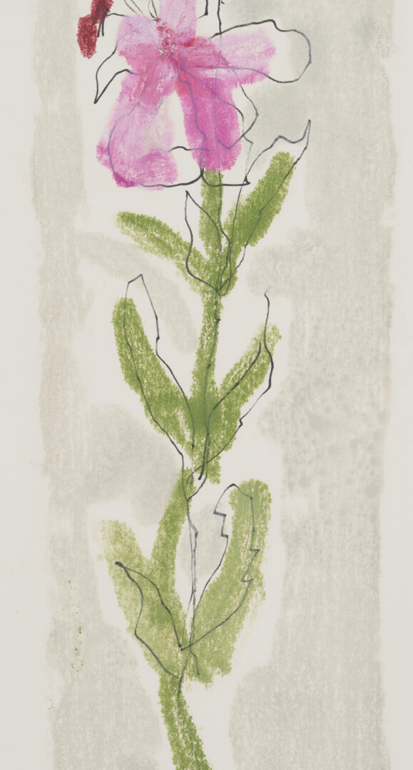 Lot 1120: Three Harold Kraus Floral Monotypes