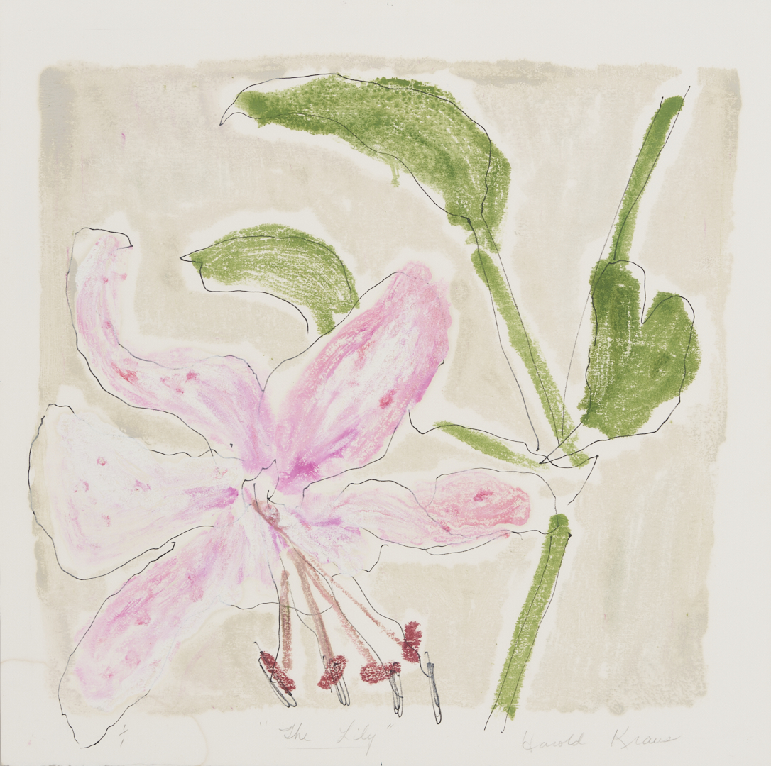 Lot 1120: Three Harold Kraus Floral Monotypes