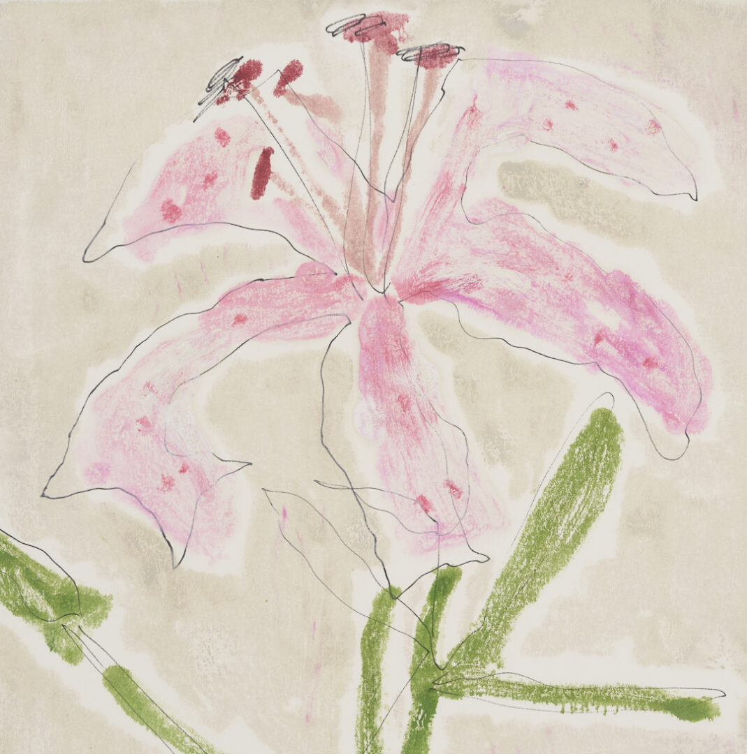 Lot 1120: Three Harold Kraus Floral Monotypes