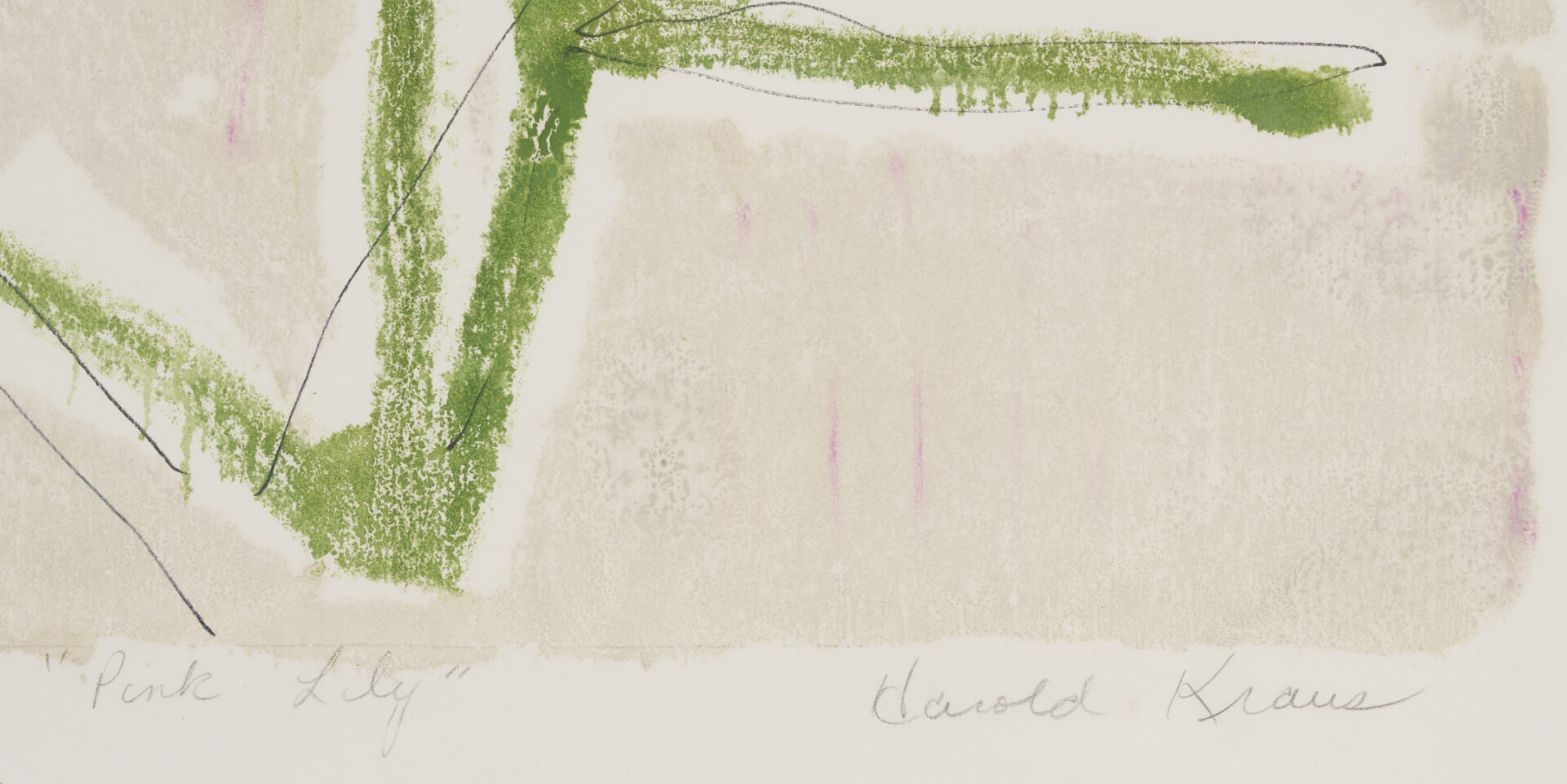 Lot 1120: Three Harold Kraus Floral Monotypes