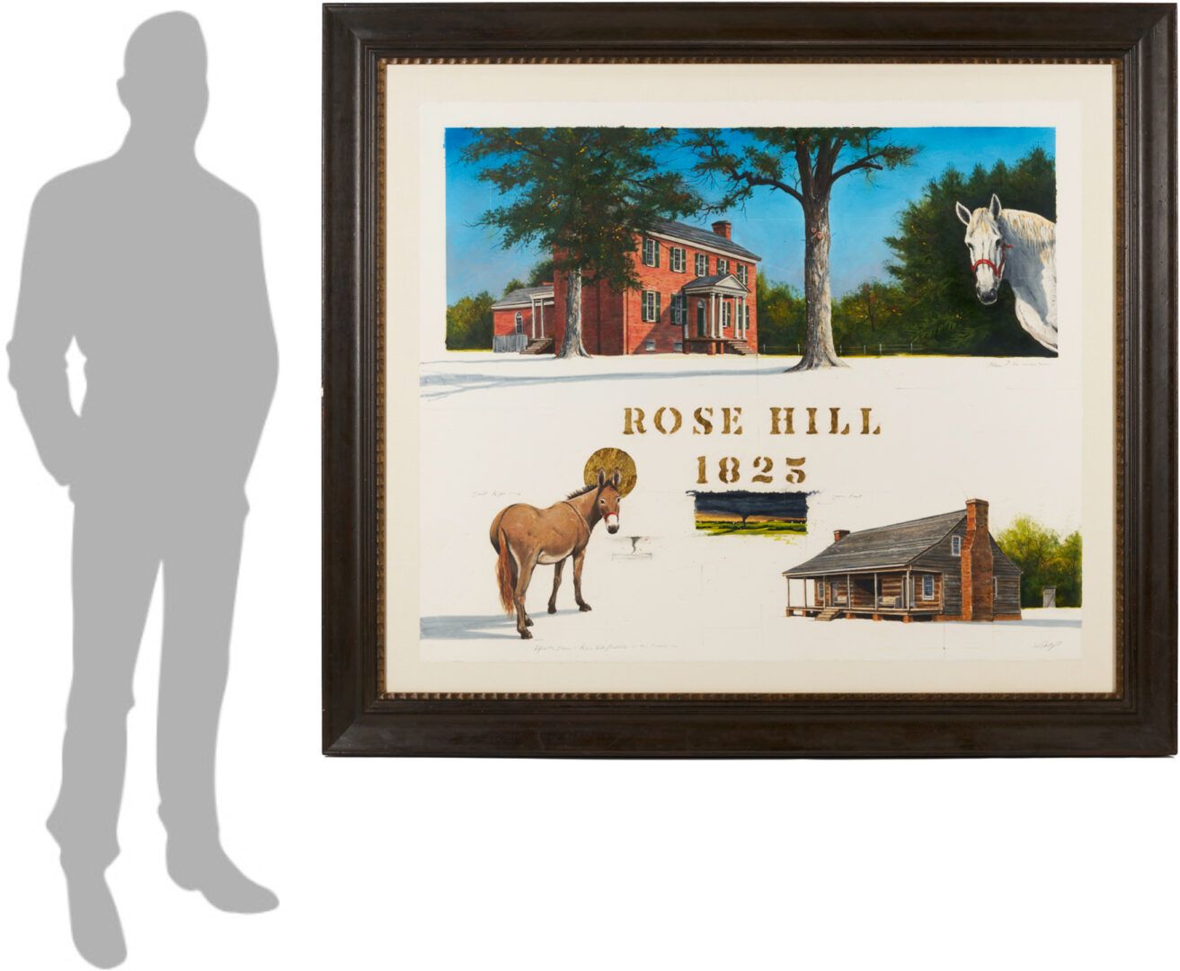 Lot 1122: William Dunlap West TN Painting, Rose Hill