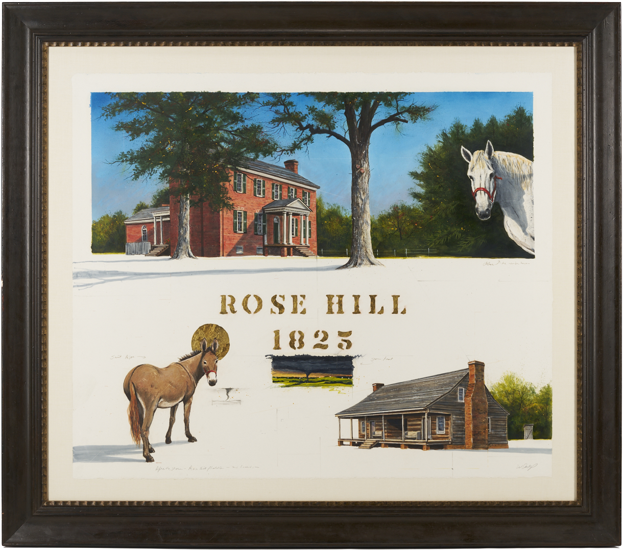 Lot 1122: William Dunlap West TN Painting, Rose Hill