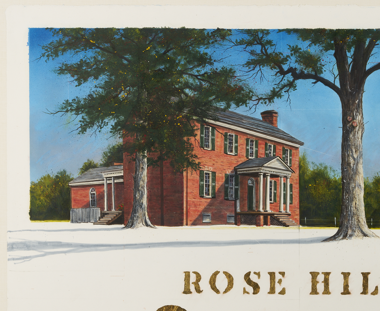 Lot 1122: William Dunlap West TN Painting, Rose Hill