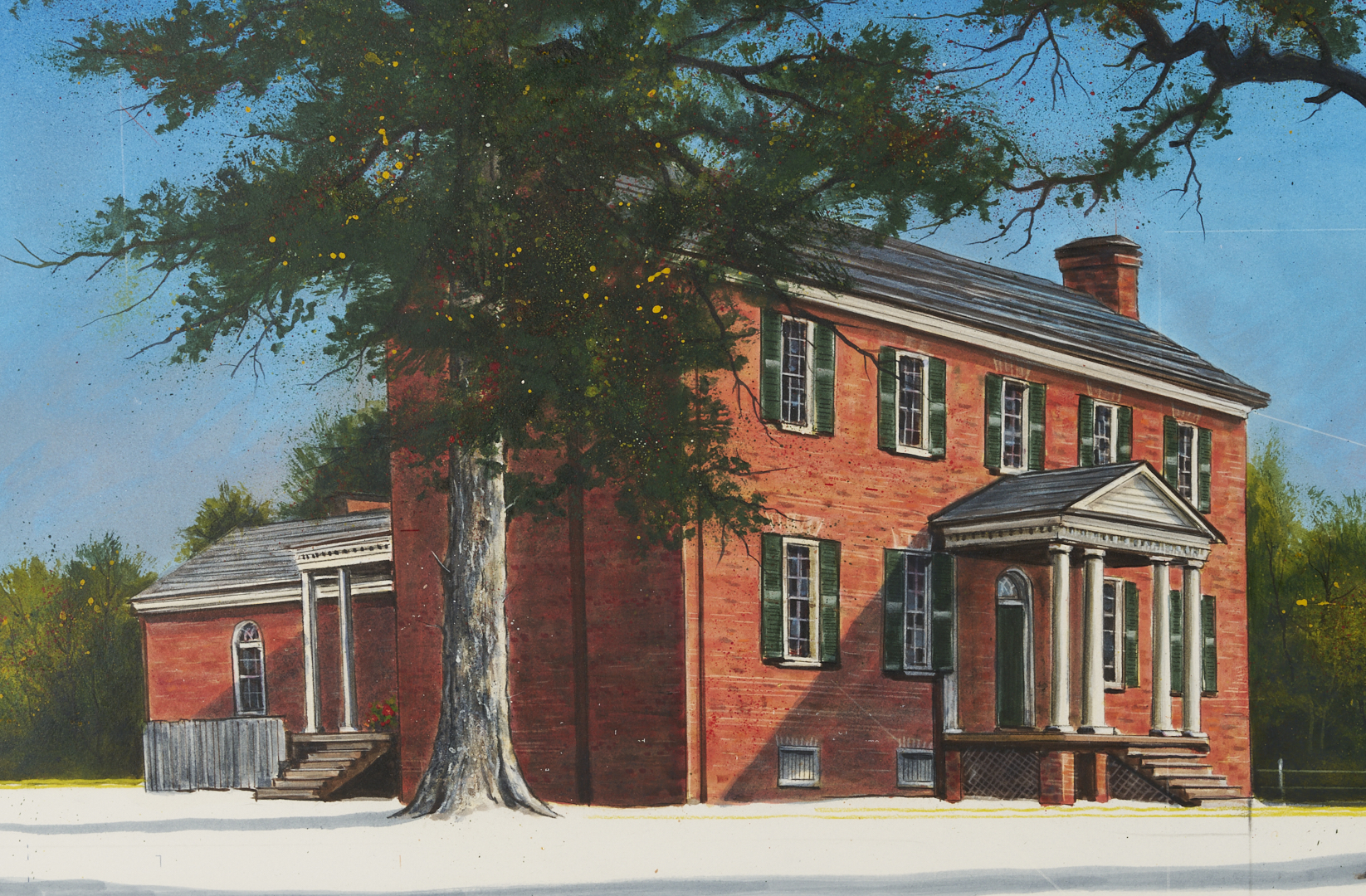 Lot 1122: William Dunlap West TN Painting, Rose Hill