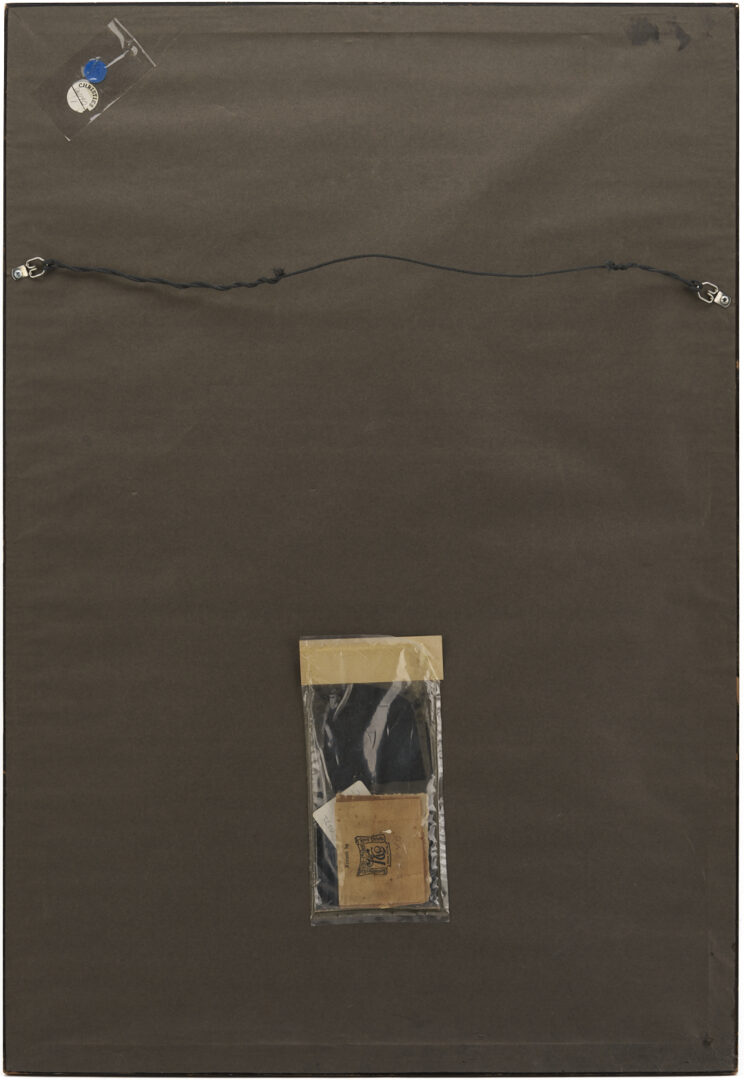 Lot 1123: Alonzo C. Webb Charcoal & Gouache, Wall Street New York Scene