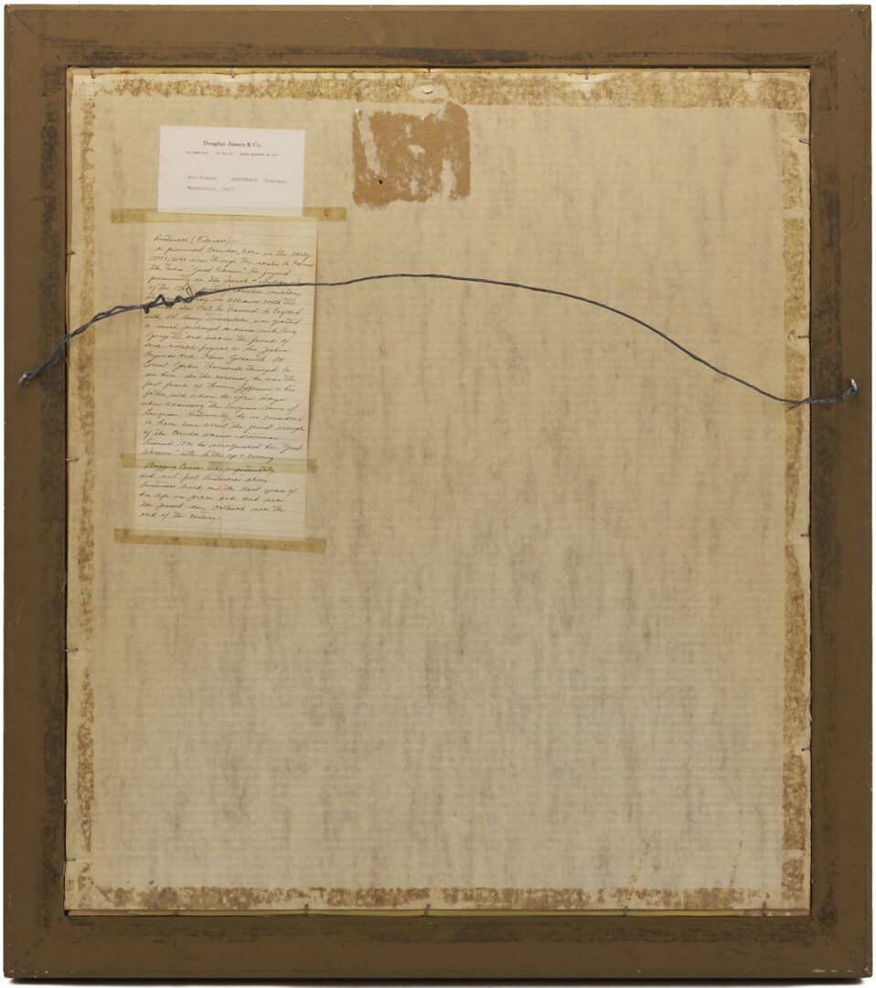 Lot 1125: Don Powers Portrait of Cherokee Leader Ostenaco in Landscape