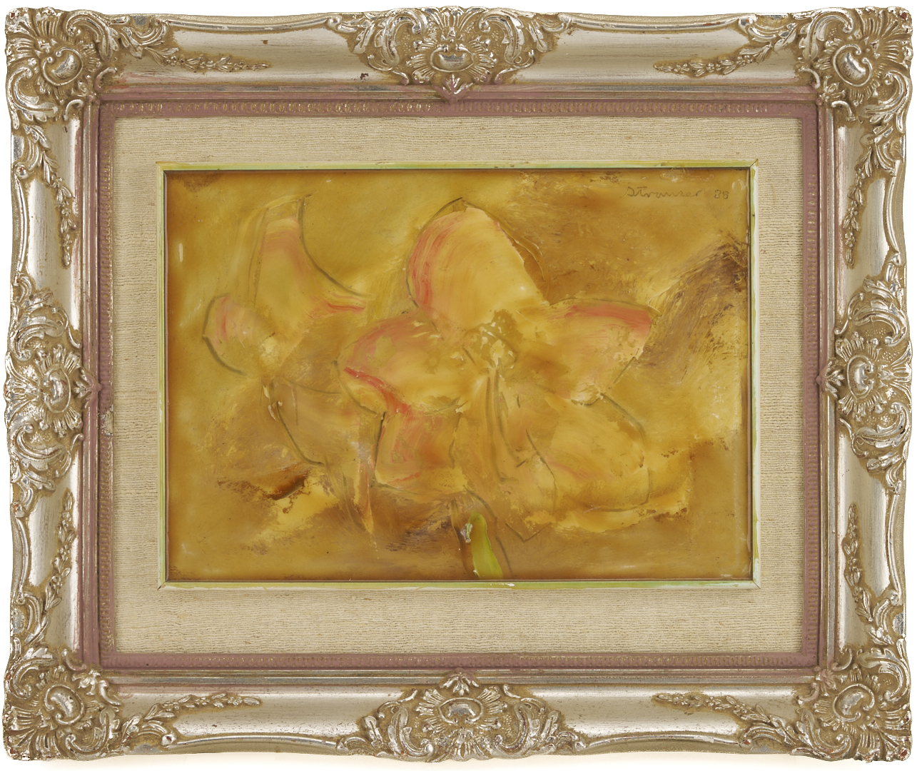 Lot 1129: Sterling Strauser O/B Painting, Lily