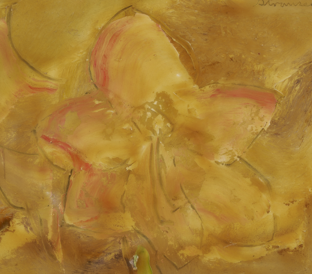 Lot 1129: Sterling Strauser O/B Painting, Lily