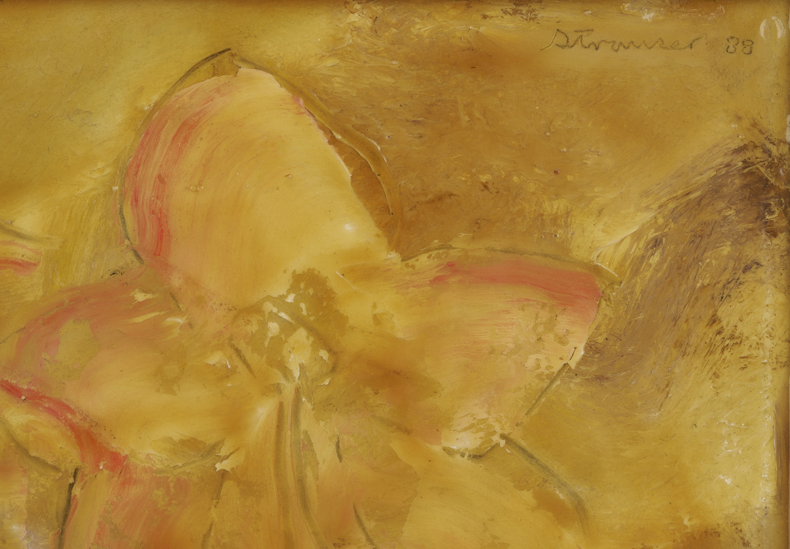 Lot 1129: Sterling Strauser O/B Painting, Lily