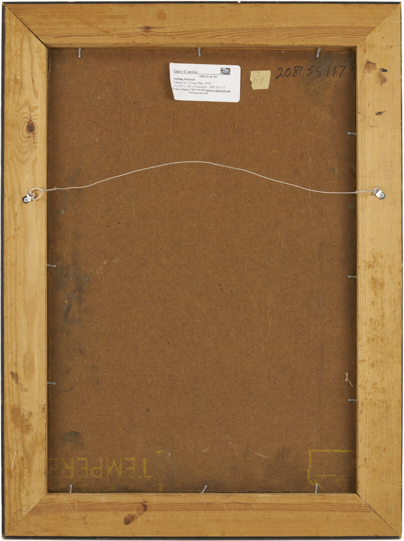 Lot 1131: Sterling Strauser Portrait of a Young Man, 1958