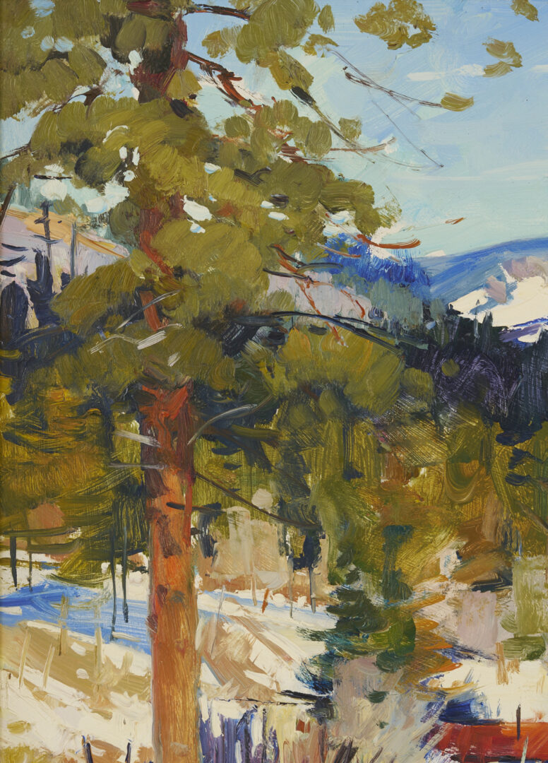 Lot 1132: 2 Doug Higgins Landscape Oil Paintings, Fall & Winter Landscapes